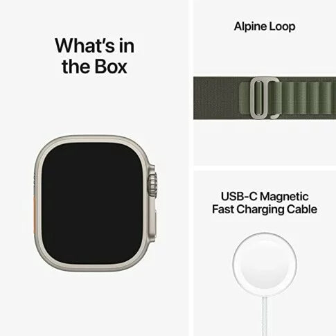 Apple Watch Ultra 2 [GPS + Cellular 49mm] Smartwatch with Rugged Titanium Case & Olive Alpine Loop . Fitness Tracker, Precision GPS, Action Button, Extra-Long Battery Life, Bright Retina Display - Unboxed