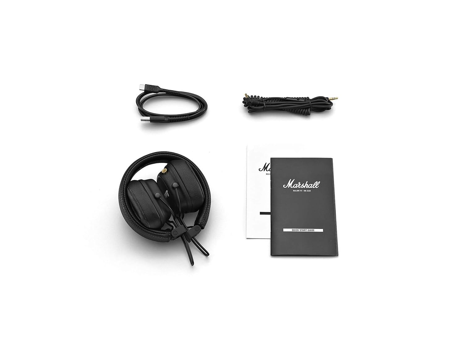 Marshall Major IV Wireless Bluetooth On Ear Headphone with Mic (Black) - Unboxed