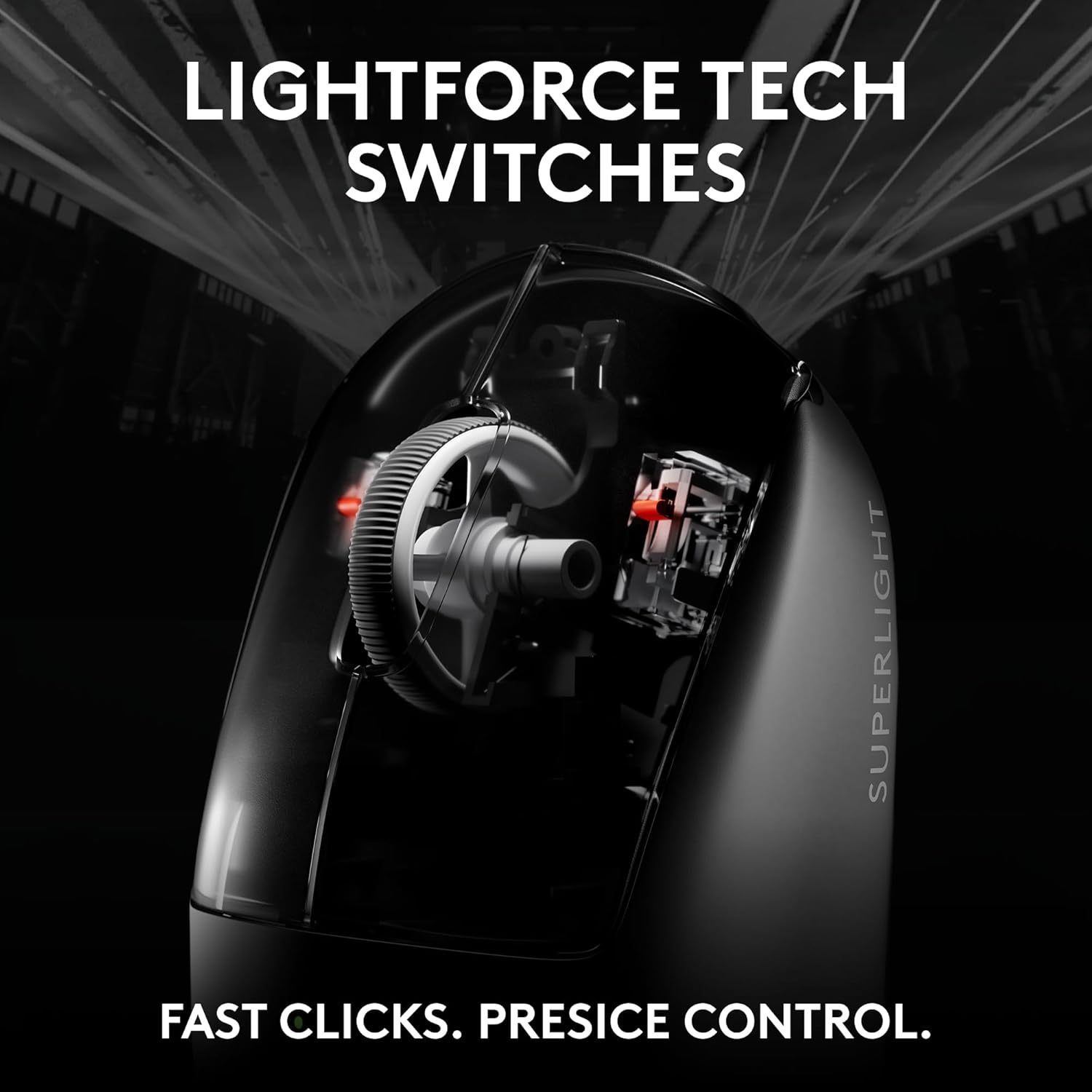 Logitech G PRO X Superlight 2 Lightspeed Wireless Gaming Mouse, Lightweight, LIGHTFORCE Hybrid Switches, Hero 2 Sensor, 32,000 DPI, 5 Programmable Buttons, USB-C Charging, PC & Mac - Unboxed