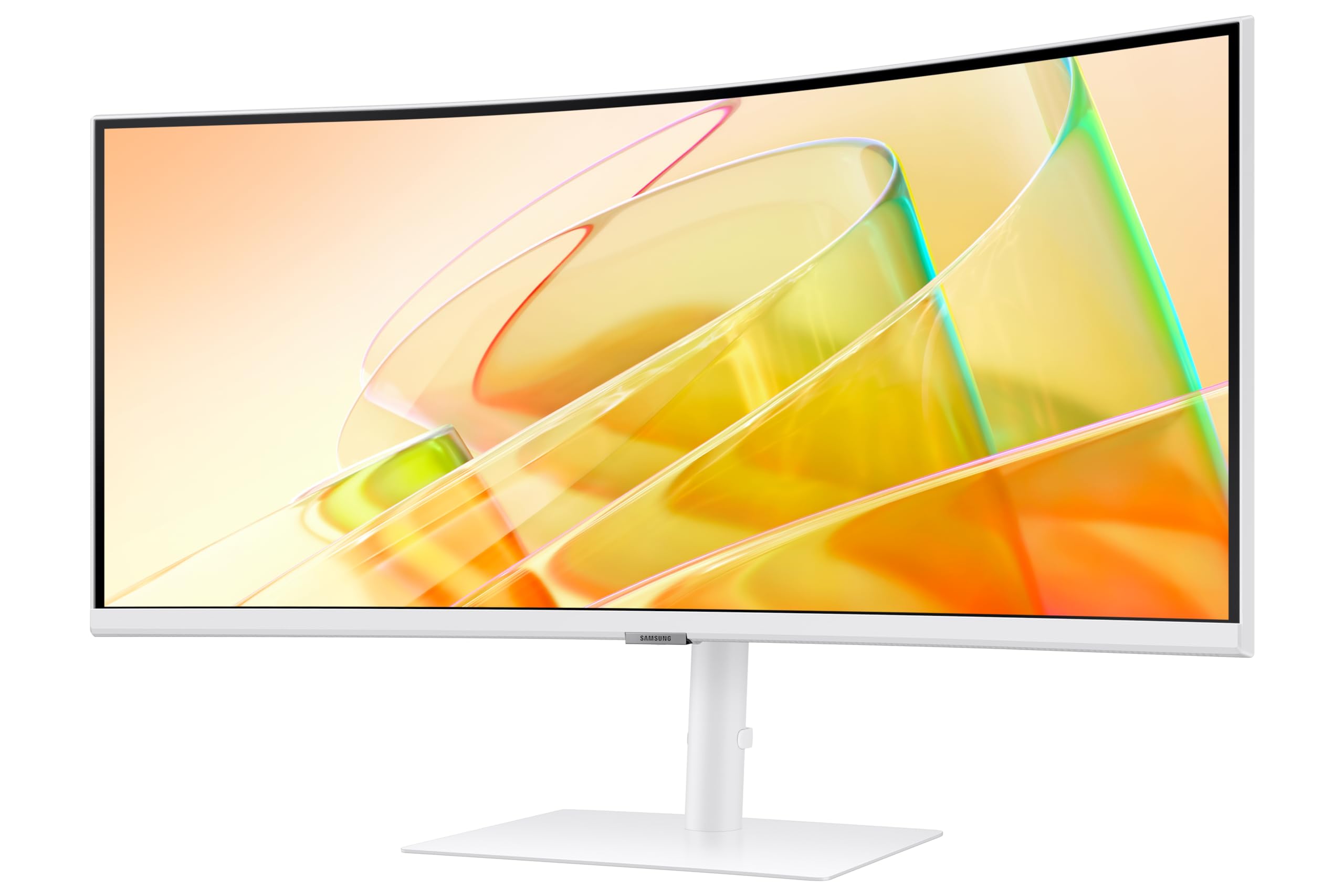 Samsung 34"(86.4cm) ViewFinity S6 Curved Monitor with Thunderbolt 4|Ultrawide WQHD 3440 X 1440|100hz|SRGB 115%|LAN Port|Speaker|KVM Switch|PIP|PBP|HDR10|HAS Swivel|LS34C650TAWXXL|Warm White - Unboxed