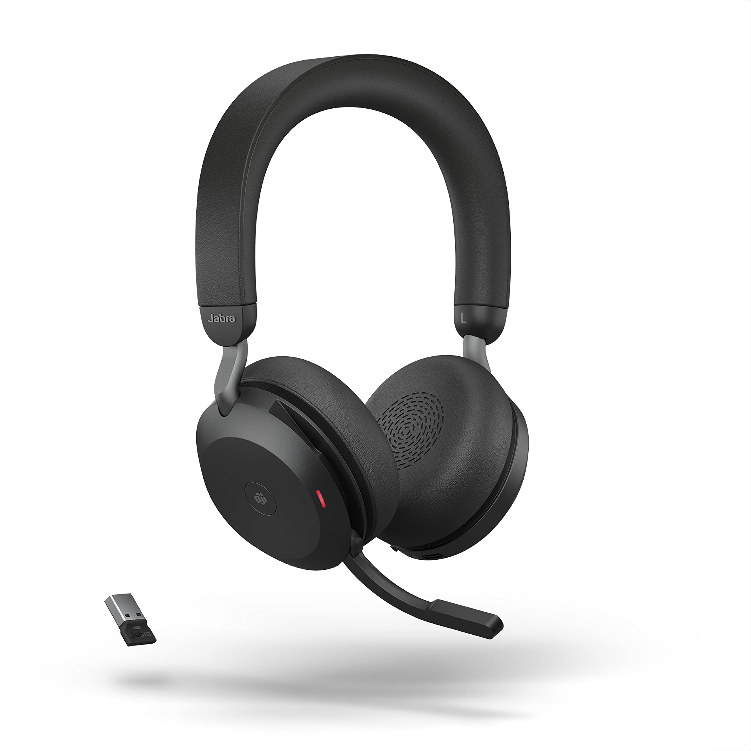 Jabra Evolve2 75 PC Wireless On Ear Headset with 8-Mic Technology - Dual Foam Stereo Headphones with Adjustable Advanced Active Noise Cancelling - Unboxed