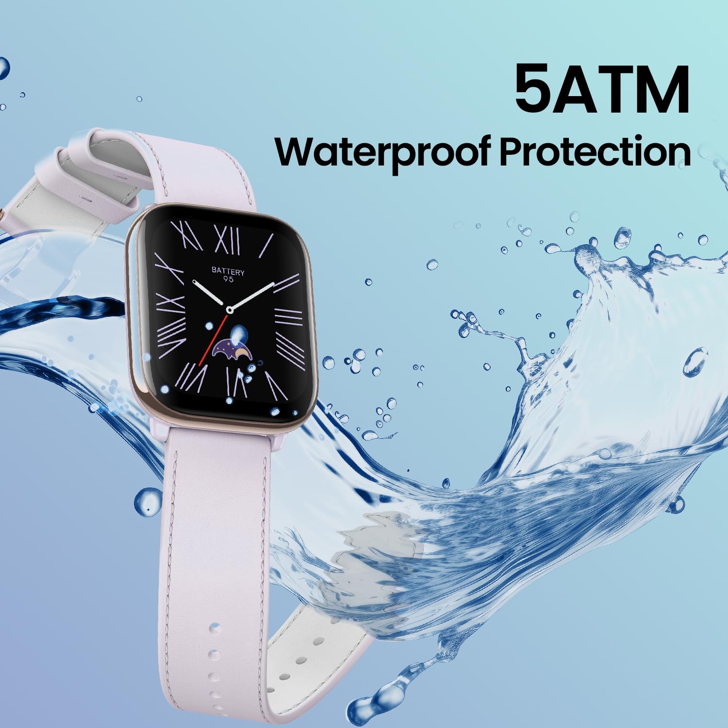 Amazfit Active 42mm AMOLED Smart Watch, Built in GPS, 14day Battery, 5ATM Water Resistant, for iOS & Android, Accurate Readings, BT Calls, Strava Support, Temperature Sensor, VO₂ Max (Midnight Black)
