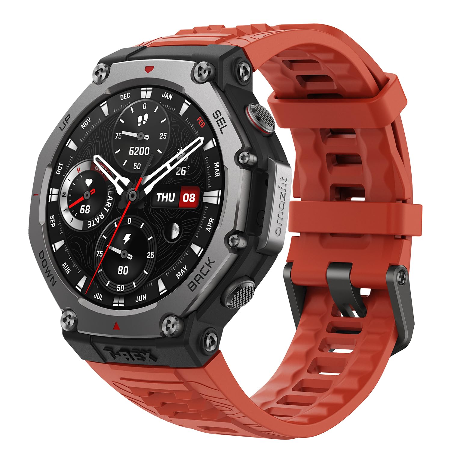 Amazfit T-Rex 3 (Smartchoice) Outdoor Rugged Military 48mm smart Watch Built in GPS, 27 Days Battery Life, Offline Maps, 2000 Nits Brightness, 10 ATM, AI Coach, for iOS & Android - Sealed