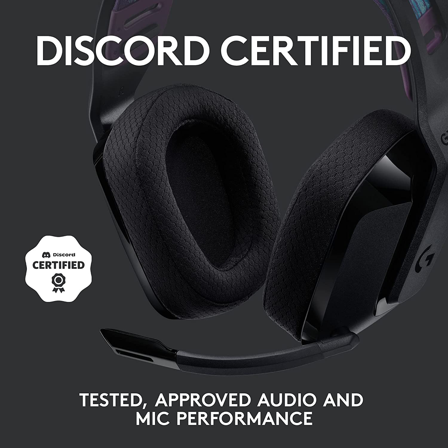 Logitech G535 Lightspeed Wireless Gaming Headset - Lightweight on-Ear Headphones, flip to Mute mic, Stereo, Compatible with PC, PS4, PS5, USB Rechargeable - Black