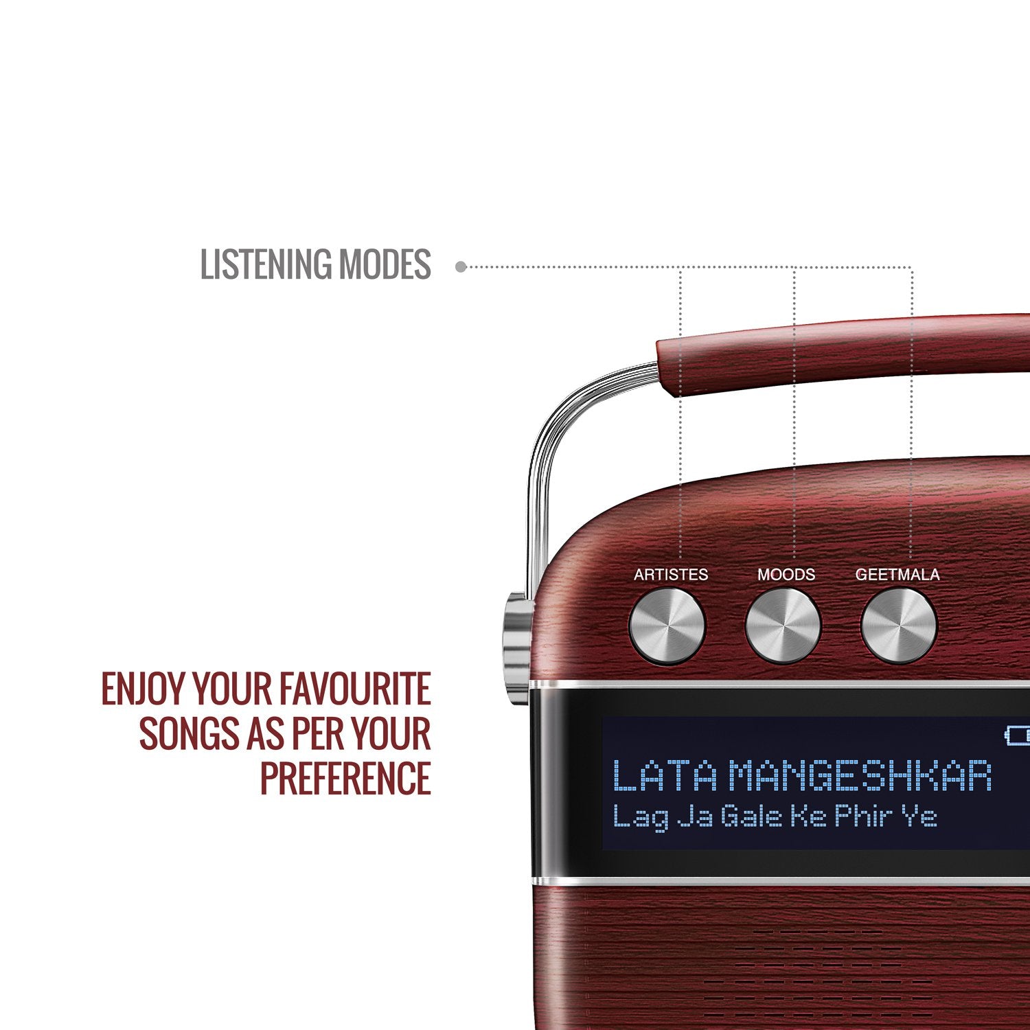 Saregama Carvaan Hindi - Portable Music Player with 5000 Preloaded Songs, FM/BT/AUX - Unboxed