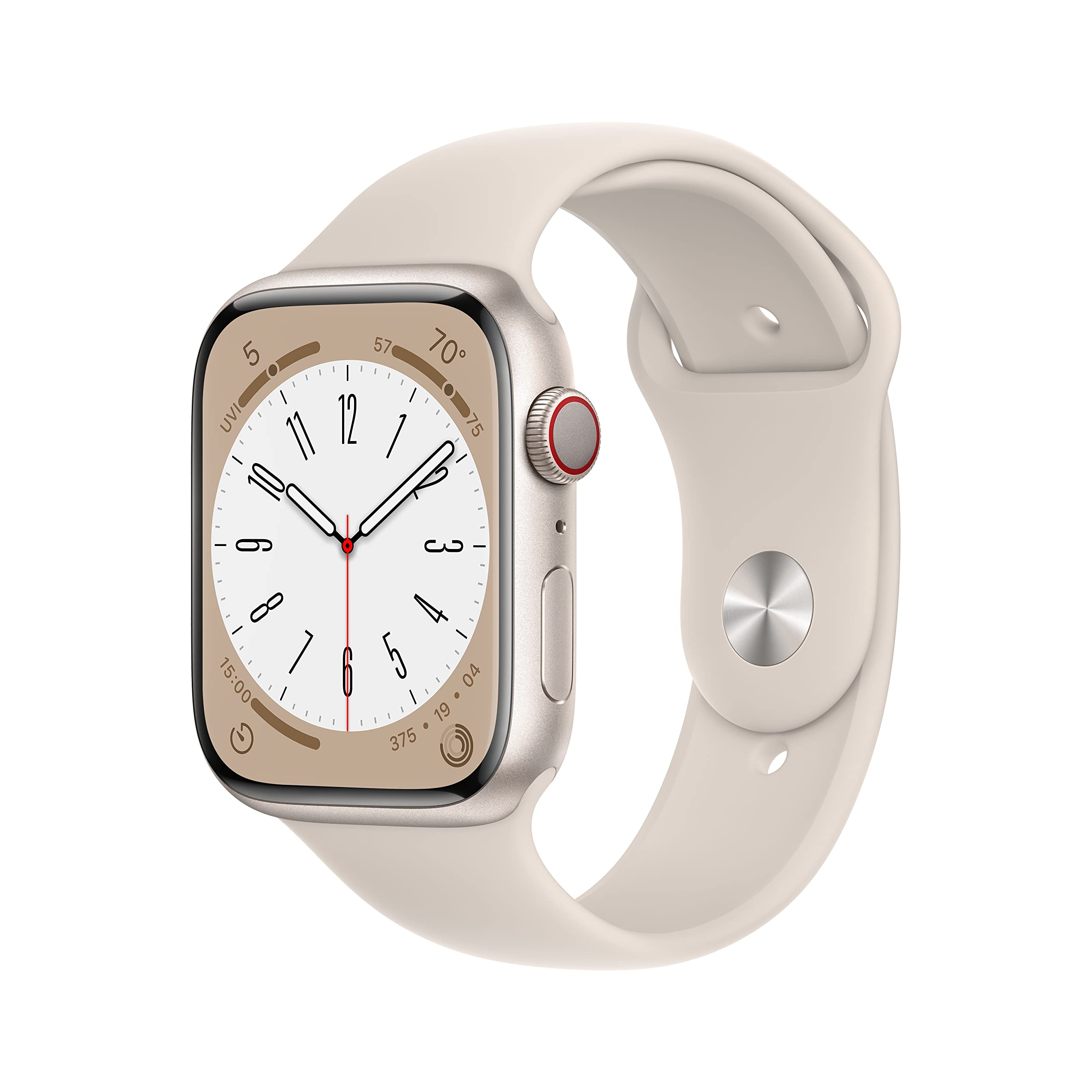 Apple Watch Series 8 [GPS + Cellular 41 mm] Smart Watch Aluminium Case Fitness Tracker, Blood Oxygen & ECG Apps, Always- On Retina Display, Water Resistant - Unboxed