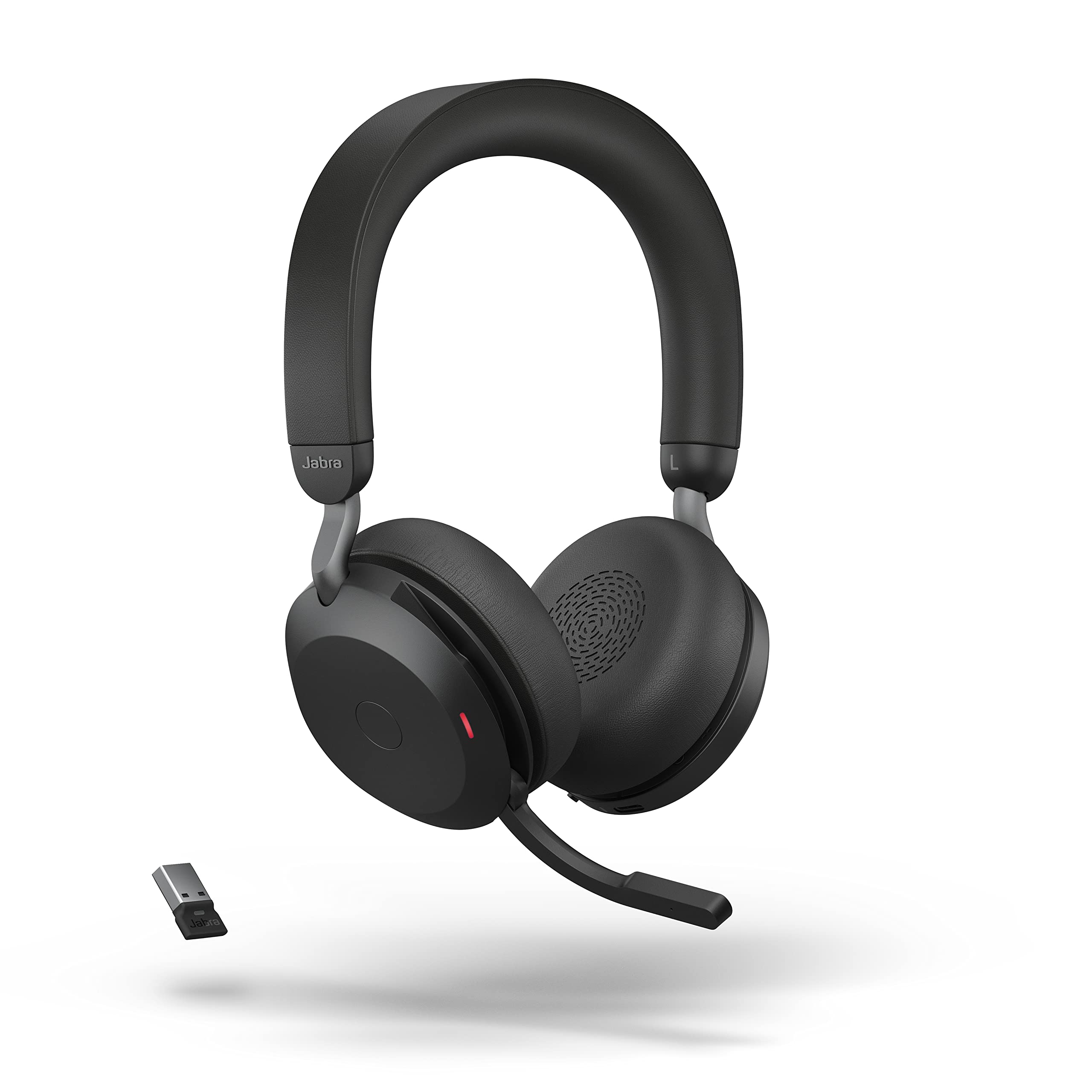 Jabra Evolve2 75 PC Wireless On Ear Headset with 8-Mic Technology - Dual Foam Stereo Headphones with Adjustable Advanced Active Noise Cancelling - Unboxed