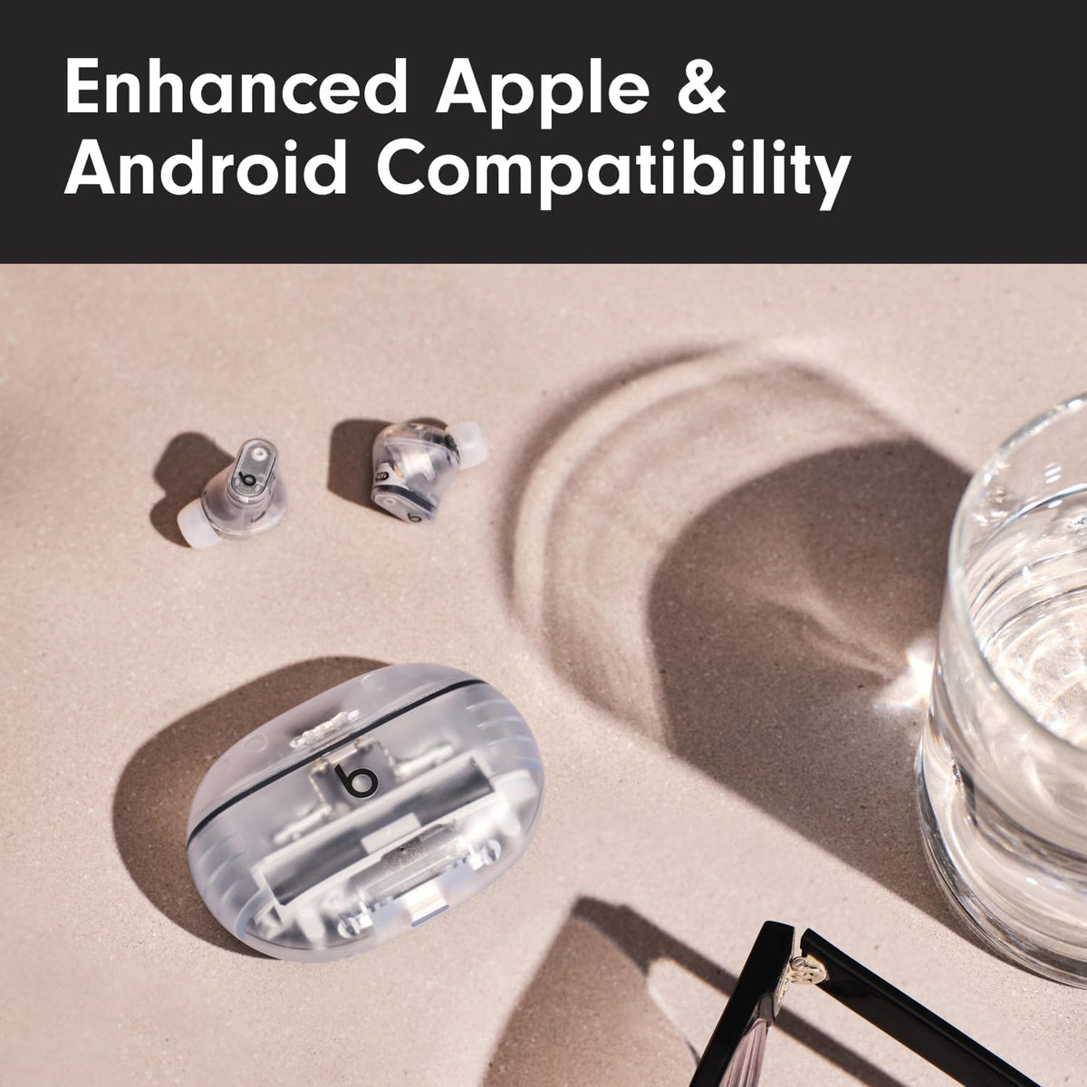 Beats Studio Buds + | True Wireless Noise Cancelling Earbuds, Enhanced Apple & Android Compatibility, Built-in Microphone, Sweat Resistant Bluetooth Headphones, Spatial Audio - Ivory