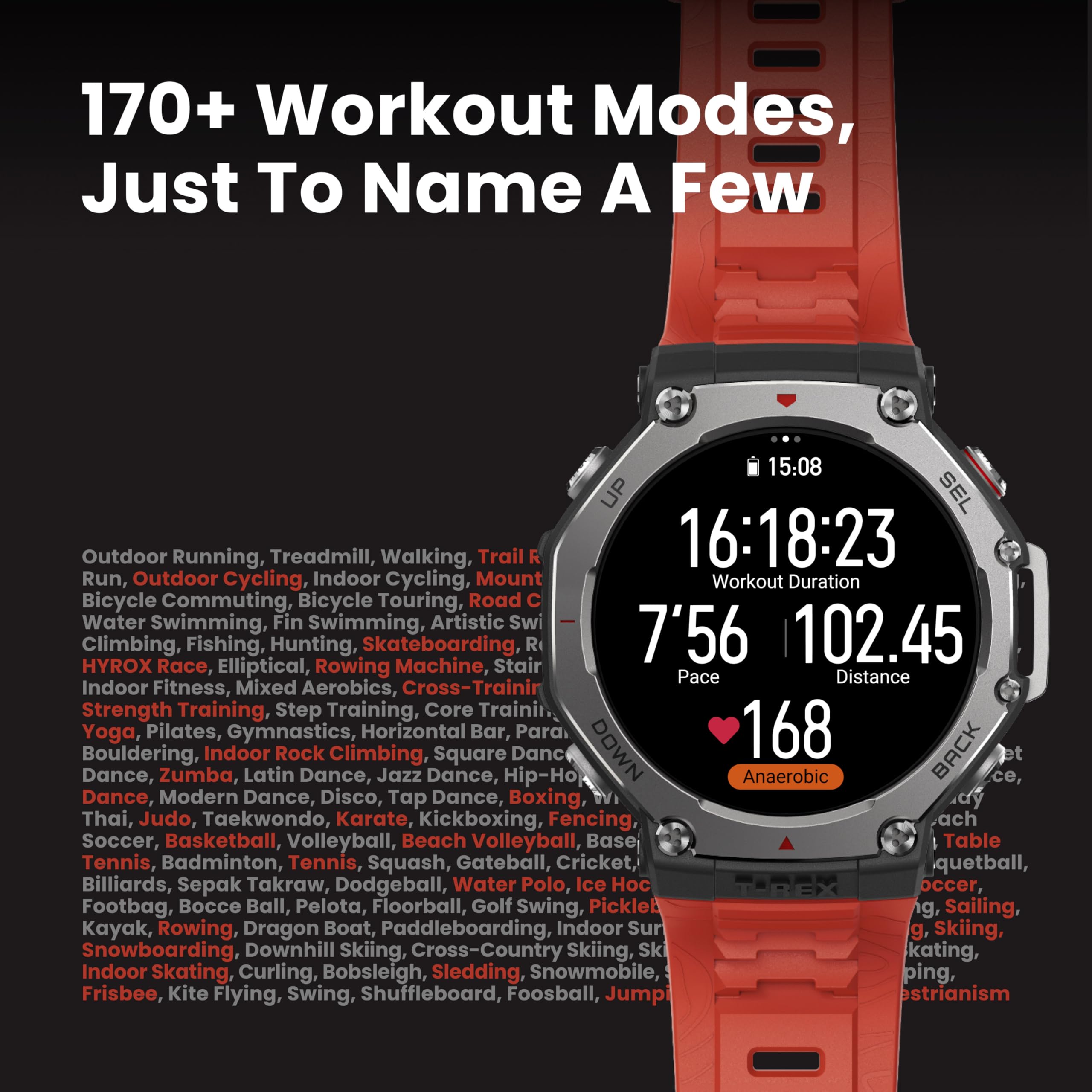 Amazfit T-Rex 3 (Smartchoice) Outdoor Rugged Military 48mm smart Watch Built in GPS, 27 Days Battery Life, Offline Maps, 2000 Nits Brightness, 10 ATM, AI Coach, for iOS & Android - Sealed