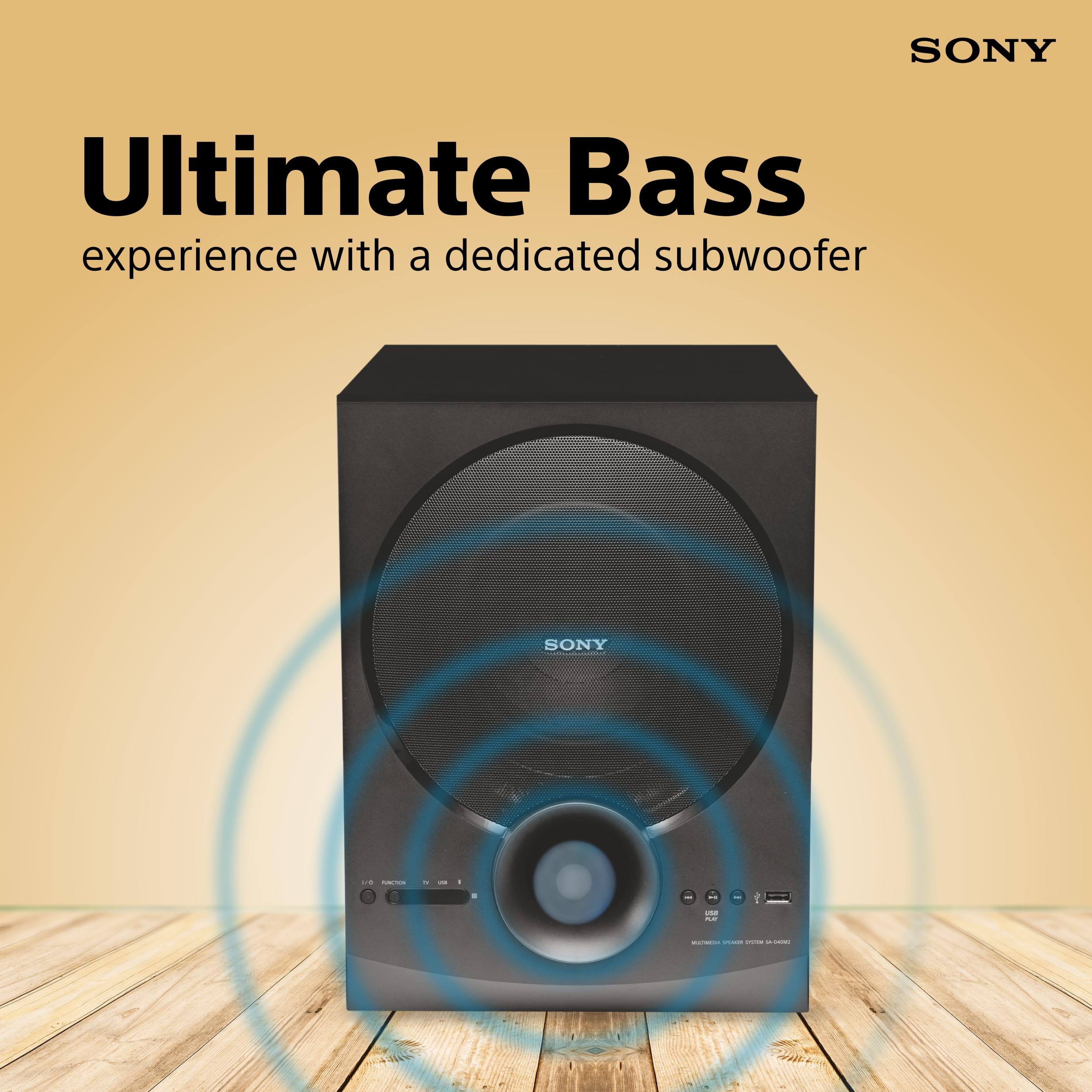 Sony SA-D40 4.1 Channel Multimedia Speaker System with Bluetooth - Unboxed