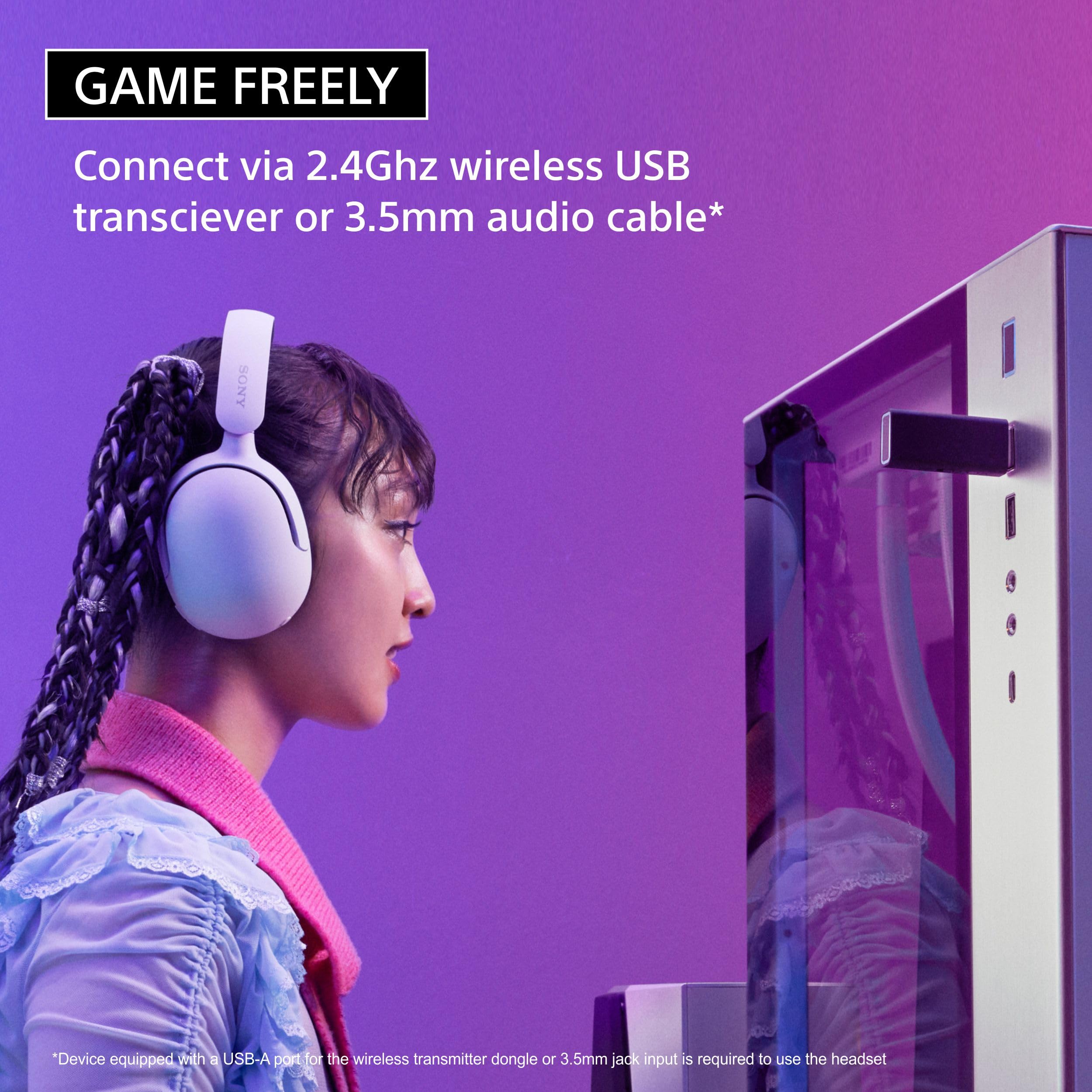 Sony INZONE H5 Wireless Gaming Headset, 360 Spatial Sound, Works with PC, PS5, 28 Hour Battery, 2.4Ghz Wireless and 3.5mm Audio Jack, Bidirectional Boom Microphone, 40mm Drivers - Unboxed