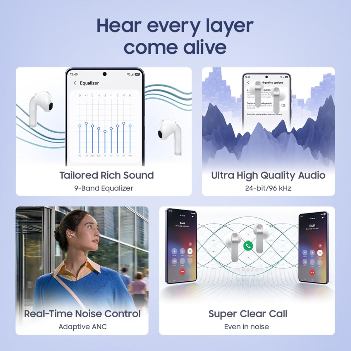 Samsung Galaxy Buds4 (Black) in-Ear Wireless Earbuds with Hi-Fi Audio | Adaptive ANC and EQ 2.0 | 360-Audio | Live Translation | Head Gesture Control | IP54 - Unboxed