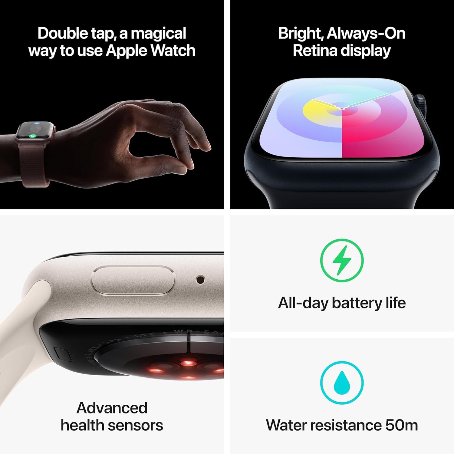 Apple Watch Series 9 [GPS + Cellular 45mm] Smartwatch with Graphite Stainless Steel Case with Graphite Milanese Loop. Fitness Tracker, Blood Oxygen & ECG Apps, Always-On Retina Display
