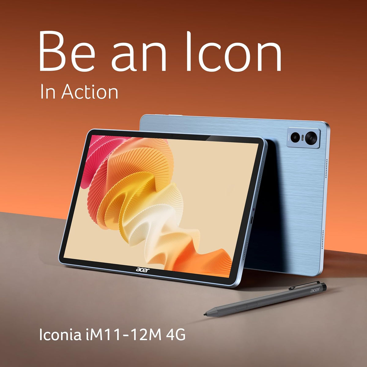 Acer Iconia Tab11 | 11.45" | 2.2K IPS Display, 450 Nit | Quad Speakers | 8GB + 128GB (Expandable) | Wi-Fi + (Calling) | Fingerprint Reader| Slim Metal Body| Blue - Unboxed