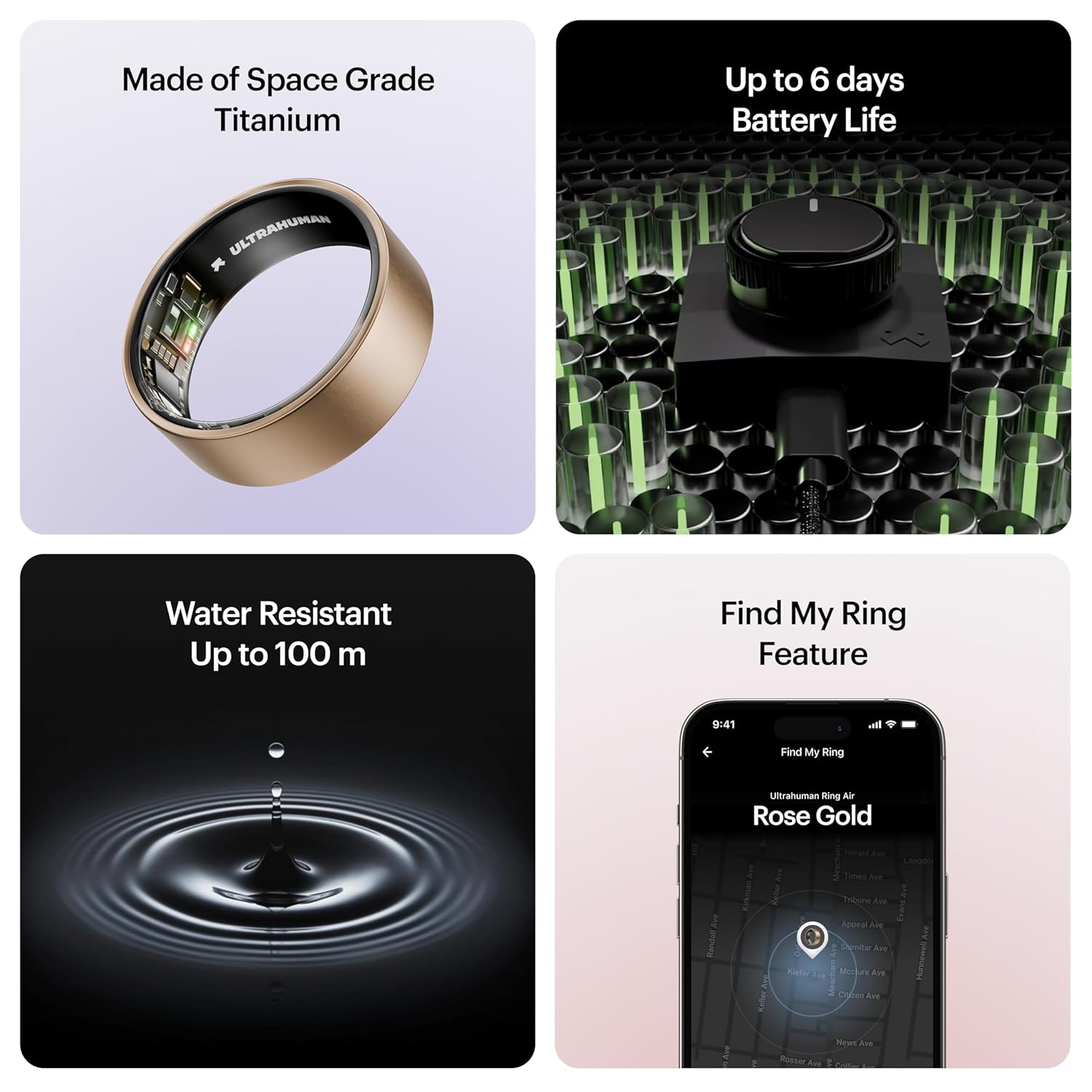 ULTRAHUMAN Ring AIR - Brushed Rose Gold - Size 8 - Smart Ring | No Monthly Subscription | Size First with Sizing Kit | Sleep Tracking Wearable - Heart Rate - Fitness Tracker