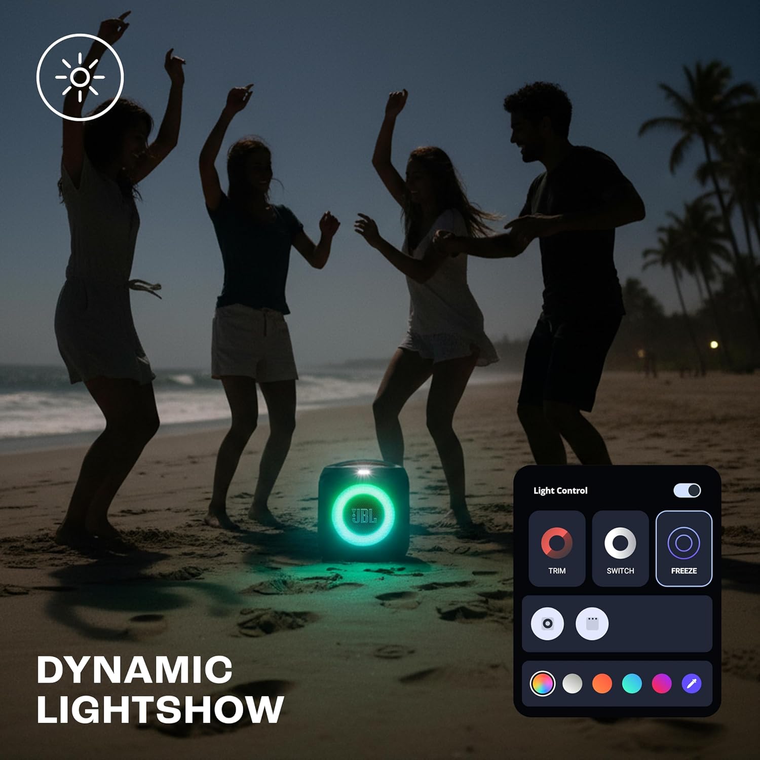 JBL Partybox Encore Essential 2 Wireless Bluetooth Party Speaker, AI Sound Boost, Dynamic Light Show, Upto 15Hrs Playtime, Multi-Speaker Connection by Auracast, Guitar & Mic Inputs, PartyBox App-Black