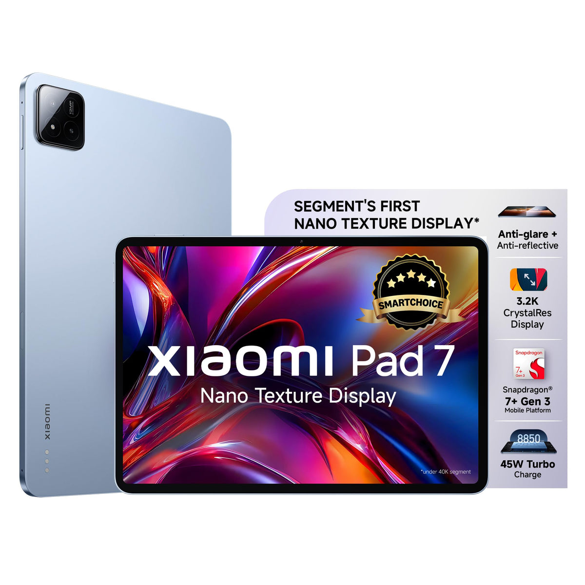 XIAOMI Pad 7 Nano Texture, 11.2 -inch (28.44 CM), LCD, 12GB RAM, 256GB ROM, Wi-Fi, Quad Speakers, Dolby Atmos, Graphite Grey, AI Enable - Unboxed