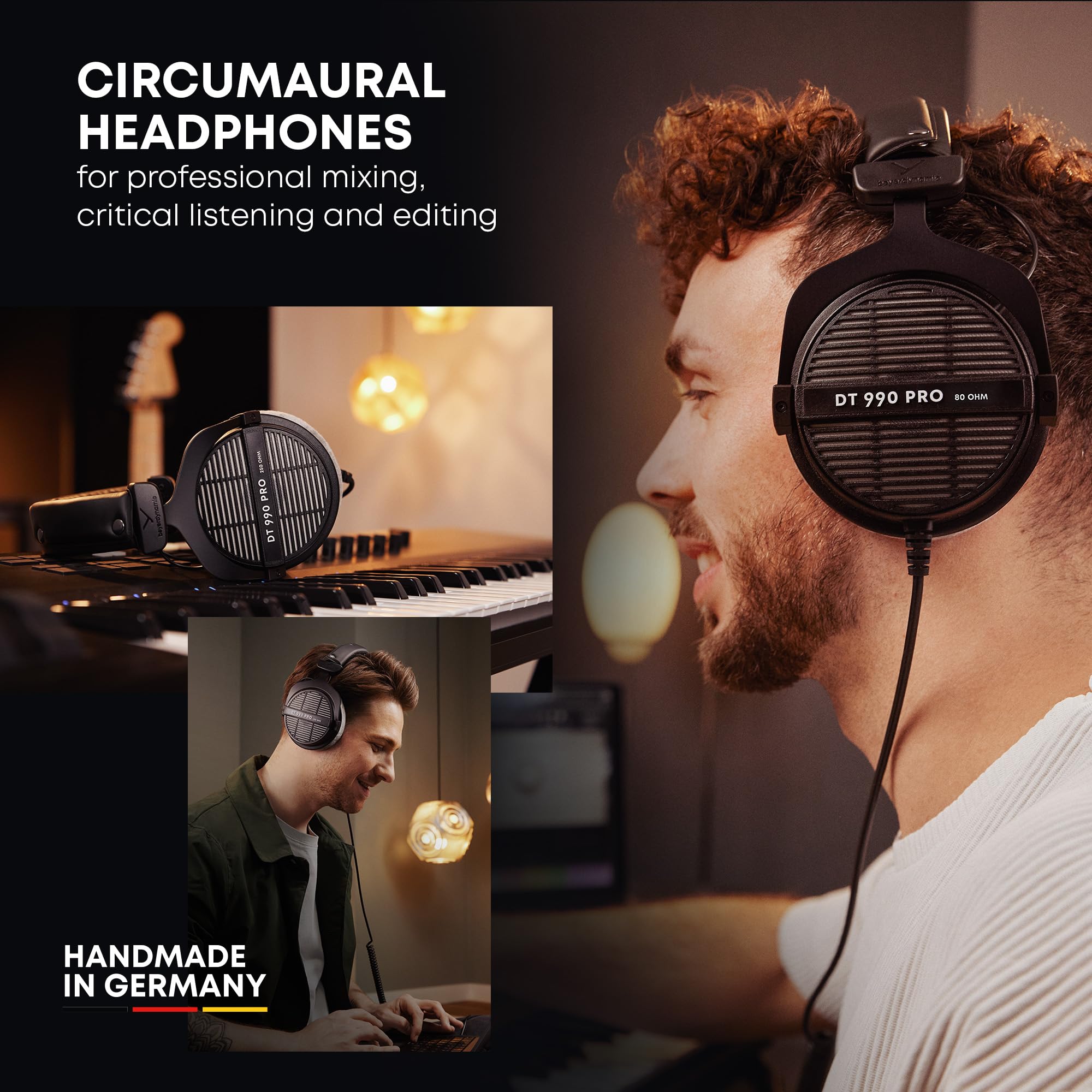 beyerdynamic DT 990 PRO Over Ear Wired Studio Headphones - Unboxed