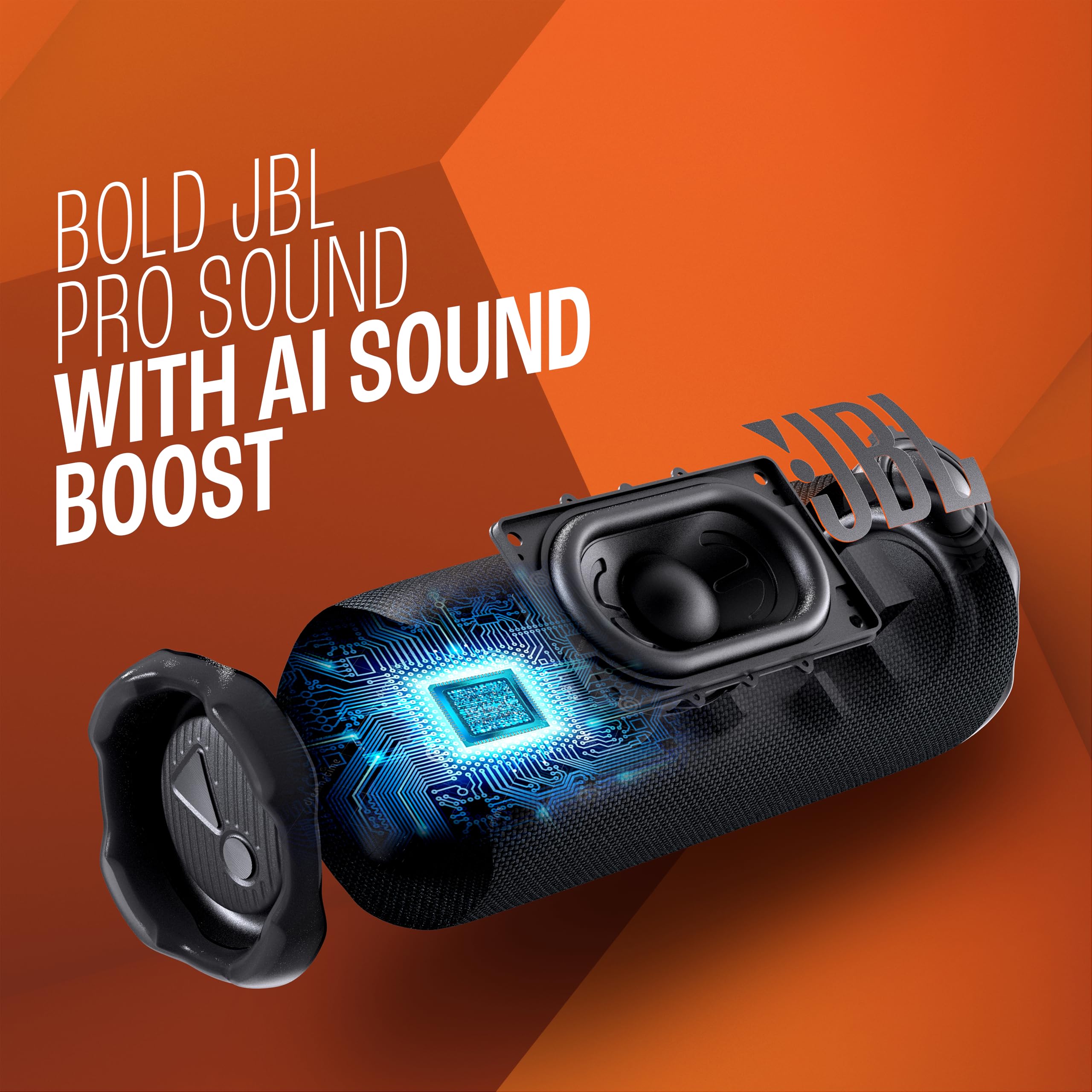 JBL Flip 7 Wireless Portable Bluetooth Speaker, Bold Pro Sound with AI Sound Boost, 16Hrs of Playtime, IP68 Water & Dustproof, Multi-Speaker Connection by Auracast, Personalization App - Unboxed