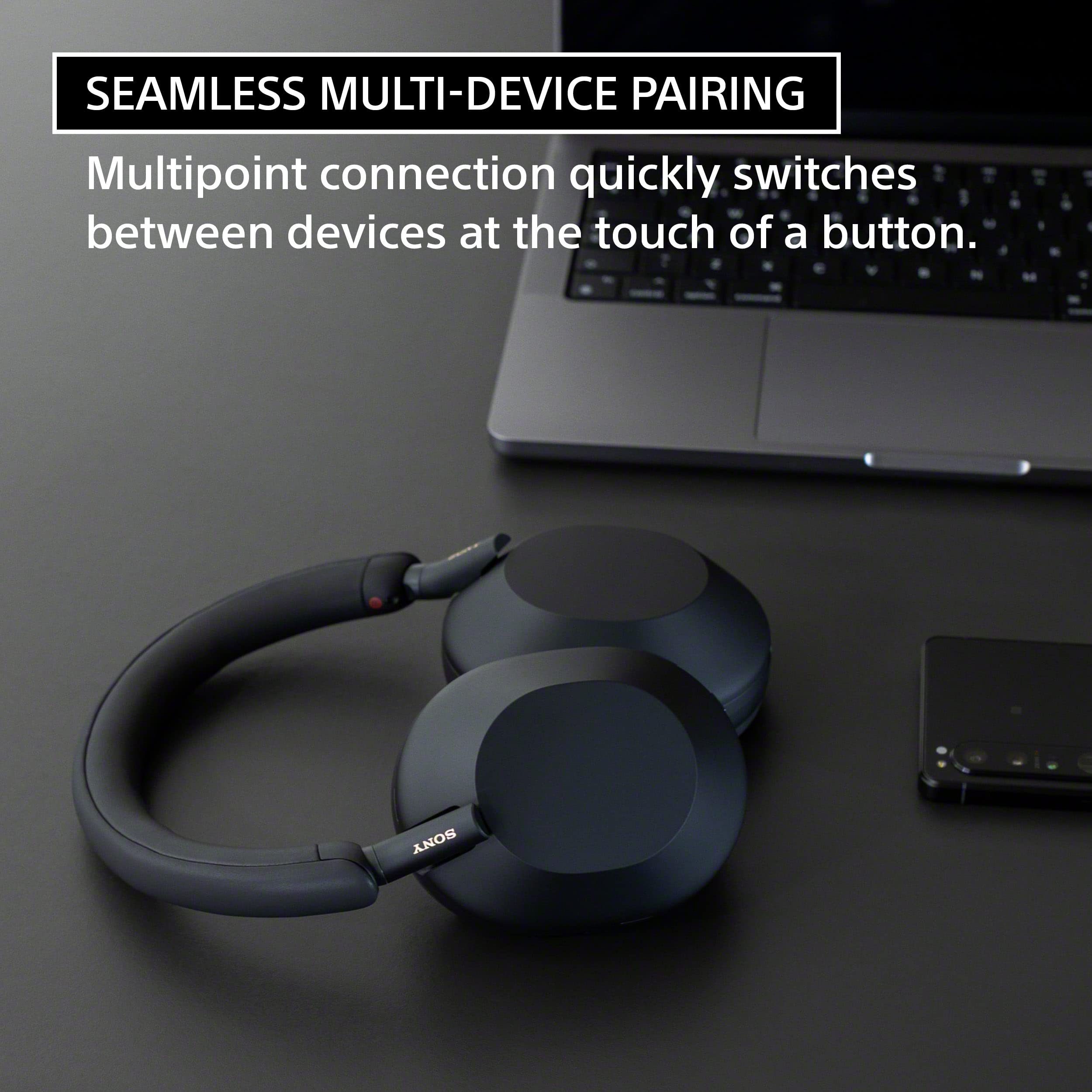 Sony WH-1000XM5 Best Active Noise Cancelling Wireless Bluetooth Over Ear Headphones with Mic for Clear Calling, Battery Life 30 Hours (Unboxed)