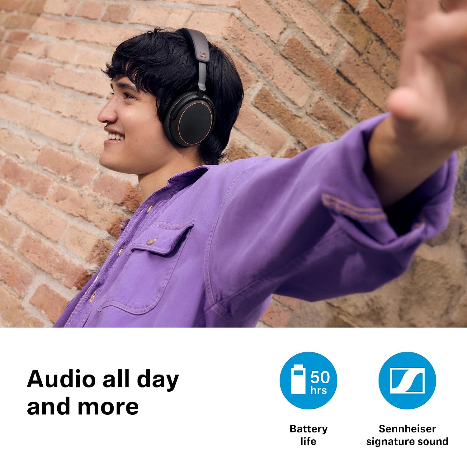 Sennheiser ACCENTUM Wireless Special Edition-Over Ear Headphones with Hybrid ANC,50 Hr Battery & Free BTD 600 Bluetooth Dongle Worth 5,990 Streaming & Crystal Clear Calls,Designed in Germany - Unboxed