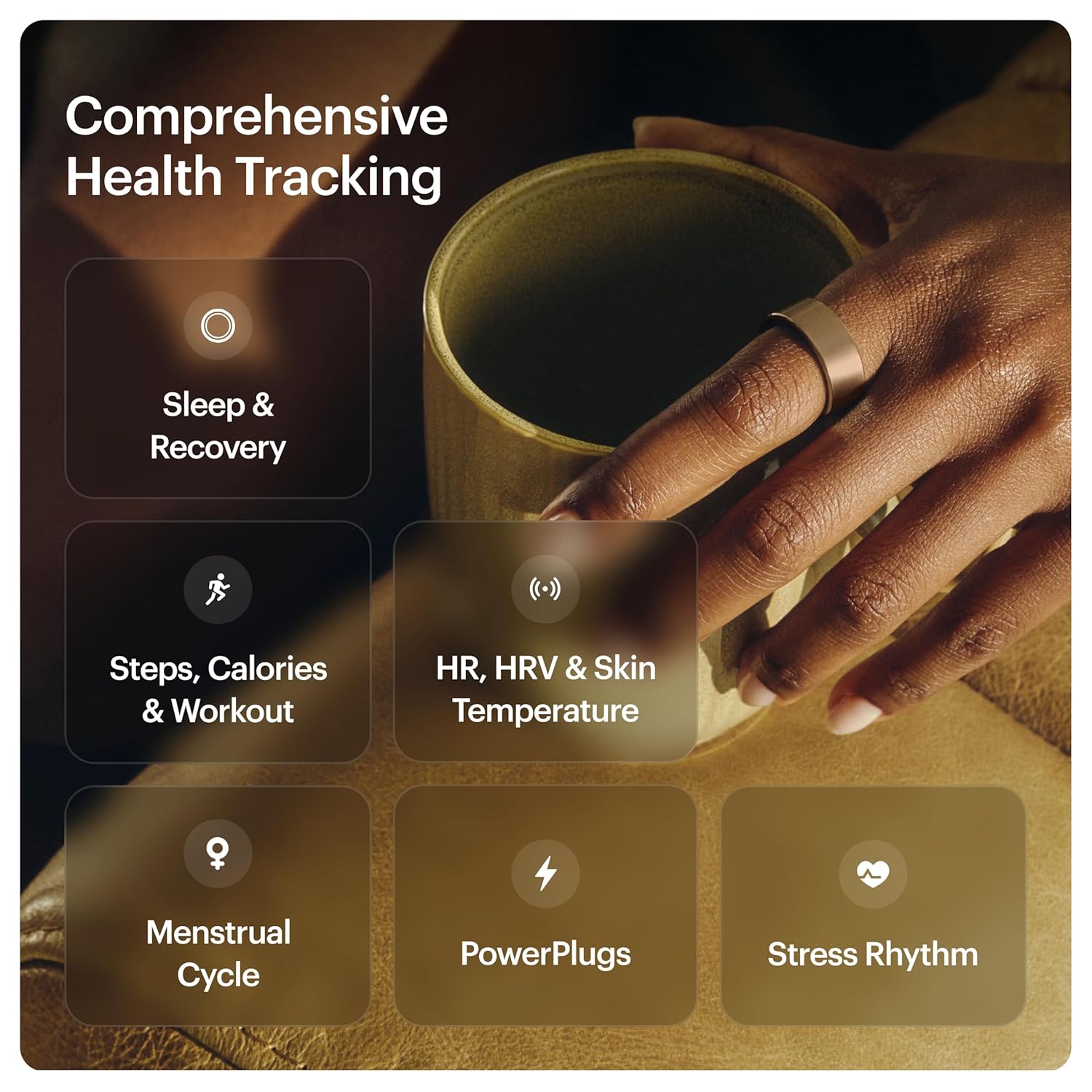 ULTRAHUMAN Ring AIR - Brushed Rose Gold - Size 8 - Smart Ring | No Monthly Subscription | Size First with Sizing Kit | Sleep Tracking Wearable - Heart Rate - Fitness Tracker