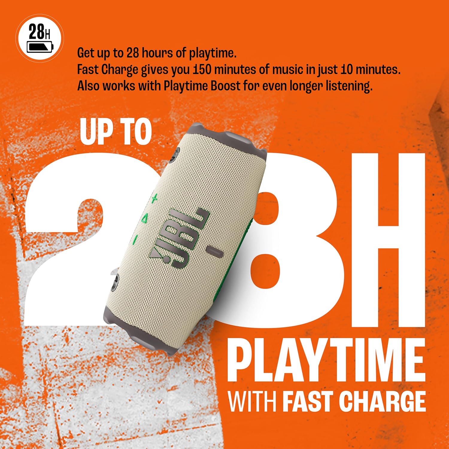 JBL Charge 6, Powerful Pro Sound with AI Sound Boost Wireless Portable Bluetooth Speaker,28 Hrs Playtime, Auracast Multi-Speaker Connection, Built in Power Bank, IP68 Waterproof & dustproof, Sand