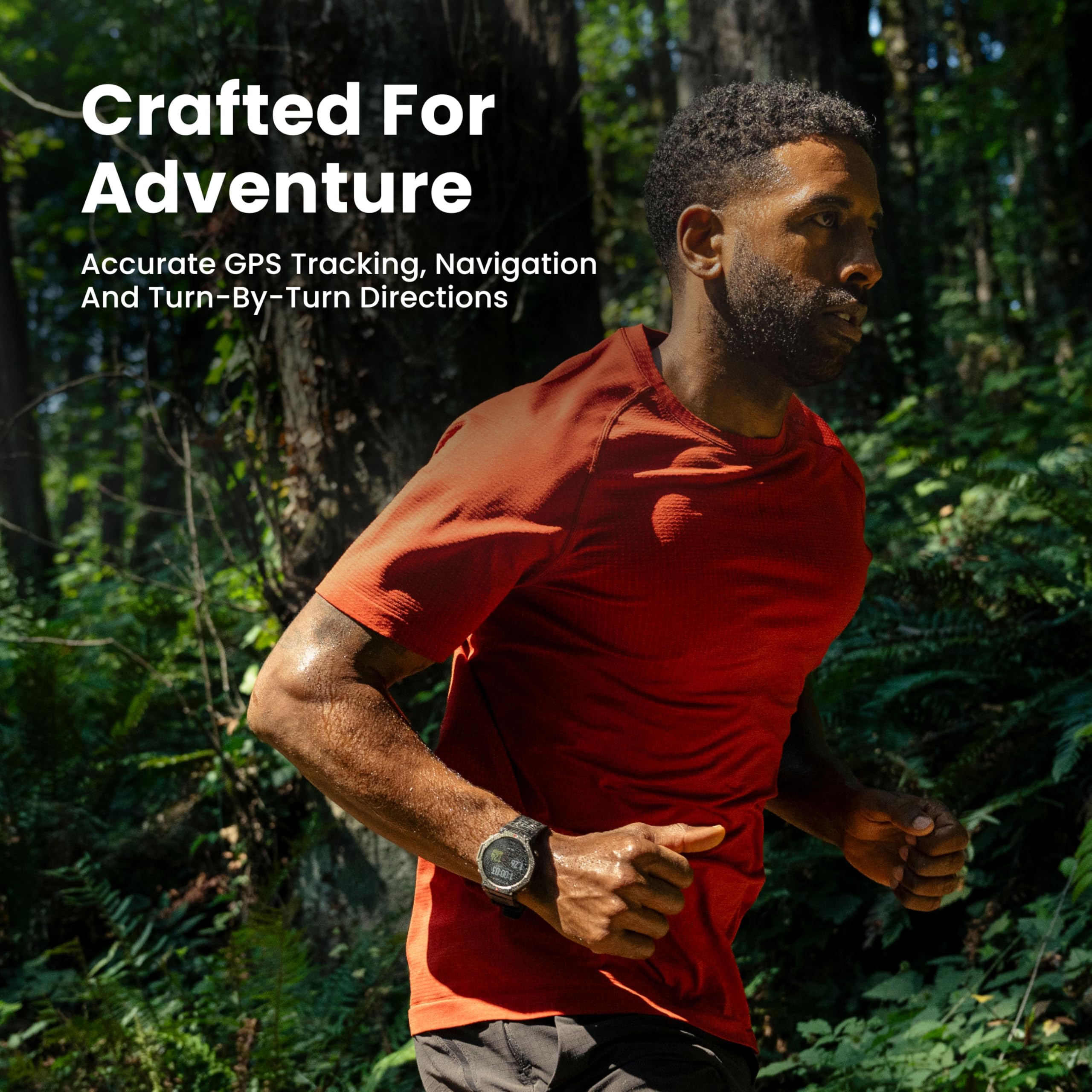 Amazfit T-Rex 3 (Smartchoice) Outdoor Rugged Military 48mm smart Watch Built in GPS, 27 Days Battery Life, Offline Maps, 2000 Nits Brightness, 10 ATM, AI Coach, for iOS & Android - Sealed