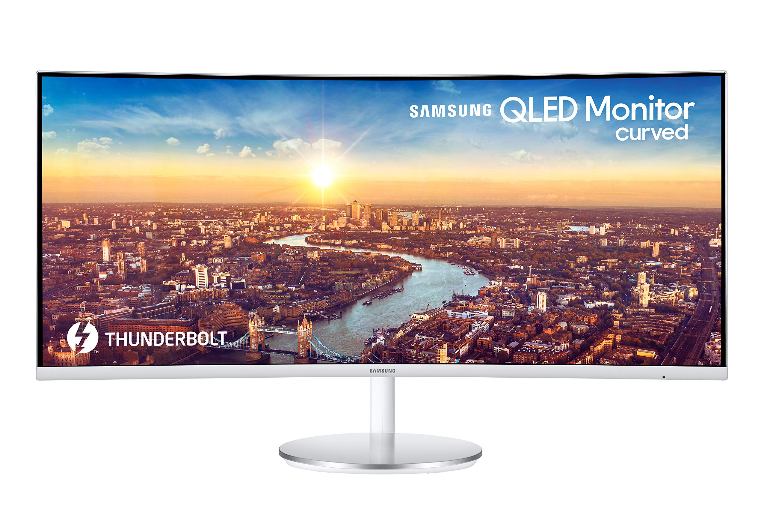 Samsung 34"(86.4cm) ViewFinity S6 Curved Monitor with Thunderbolt 4|Ultrawide WQHD 3440 X 1440|100hz|SRGB 115%|LAN Port|Speaker|KVM Switch|PIP|PBP|HDR10|HAS Swivel|LS34C650TAWXXL|Warm White - Unboxed