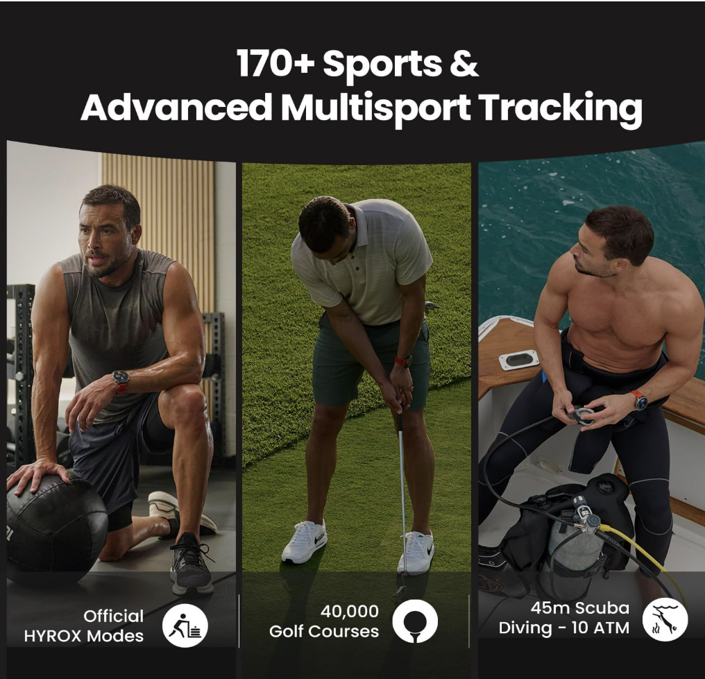 Amazfit Balance 2 Smart Watch 47mm AMOLED Sapphire Glass Display, Dual Band GPS, 21 Days Battery, 170+ Sport Modes, Hyrox Mode, Accurate Readings, for Android & iPhone - Unboxed