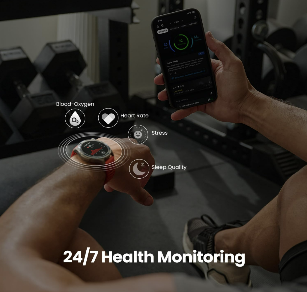 Amazfit Balance 2 Smart Watch 47mm AMOLED Sapphire Glass Display, Dual Band GPS, 21 Days Battery, 170+ Sport Modes, Hyrox Mode, Accurate Readings, for Android & iPhone - Unboxed
