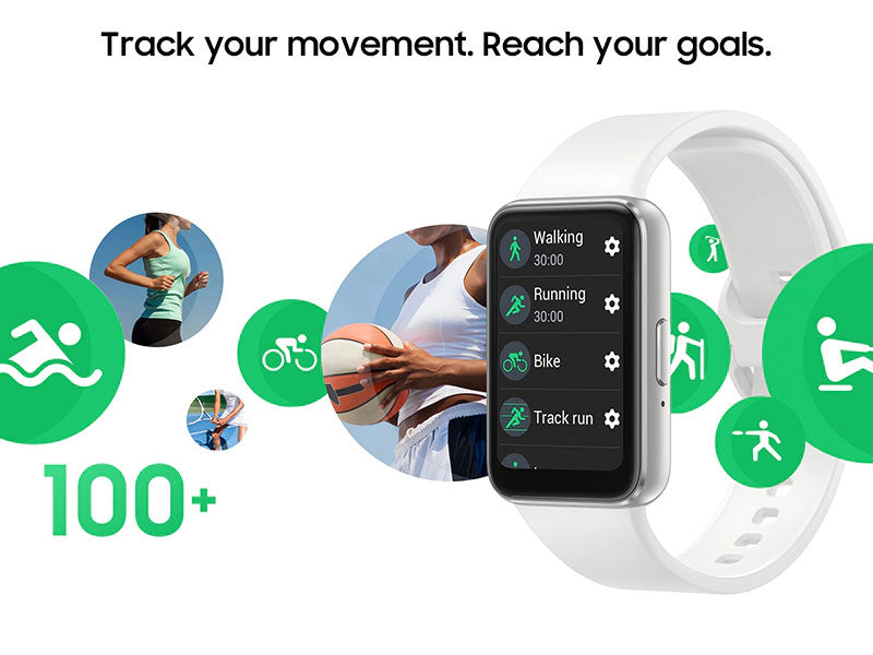 SAMSUNG Galaxy FIT 3 [2024] 1.6" AMOLED Display | 14 Days Battery Life | 100+ Watchfaces | 100+ Exercise Modes - Unboxed