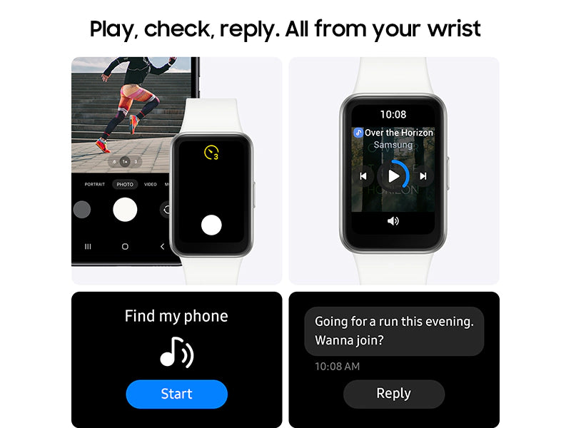 SAMSUNG Galaxy FIT 3 [2024] 1.6" AMOLED Display | 14 Days Battery Life | 100+ Watchfaces | 100+ Exercise Modes - Unboxed