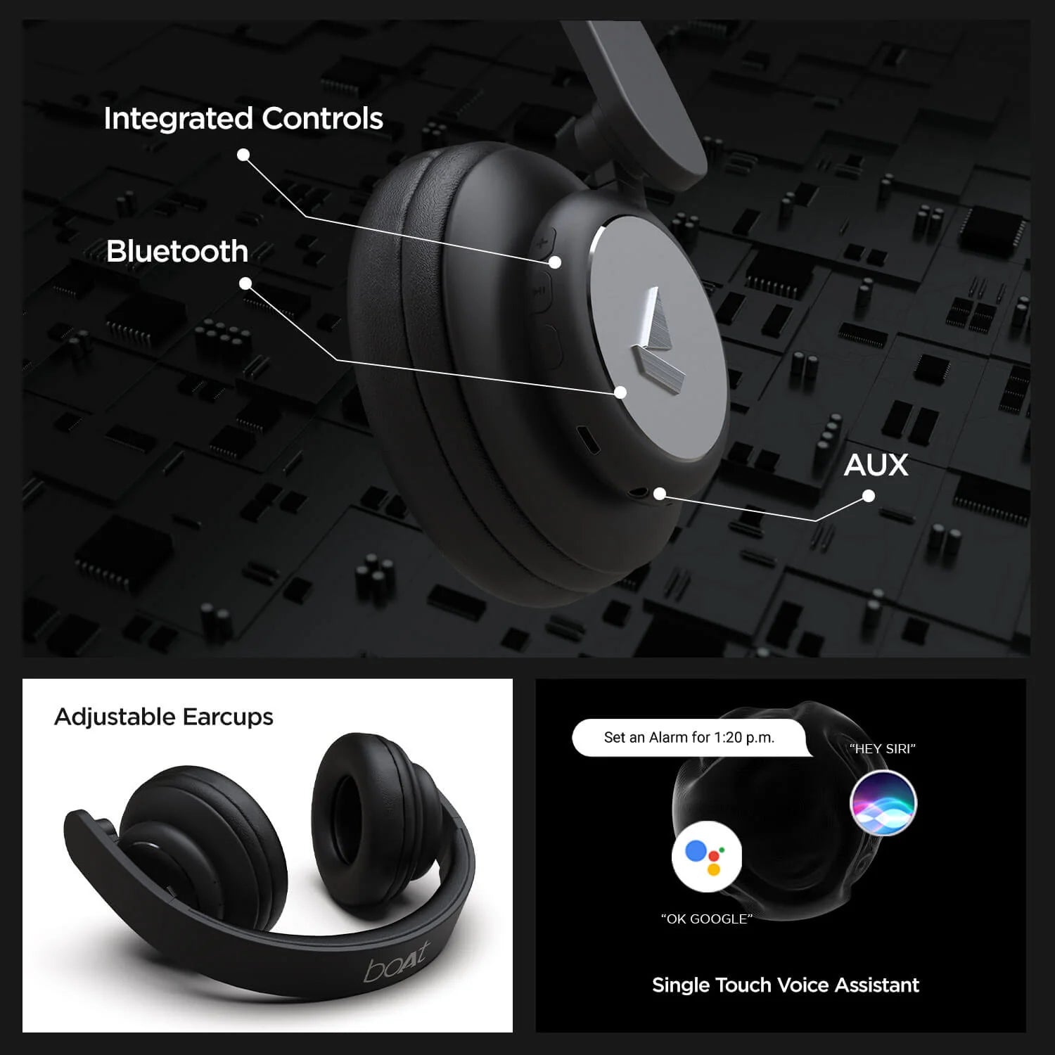 (Open Box) boAt Rockerz 450 Bluetooth On Ear Headphones with Mic