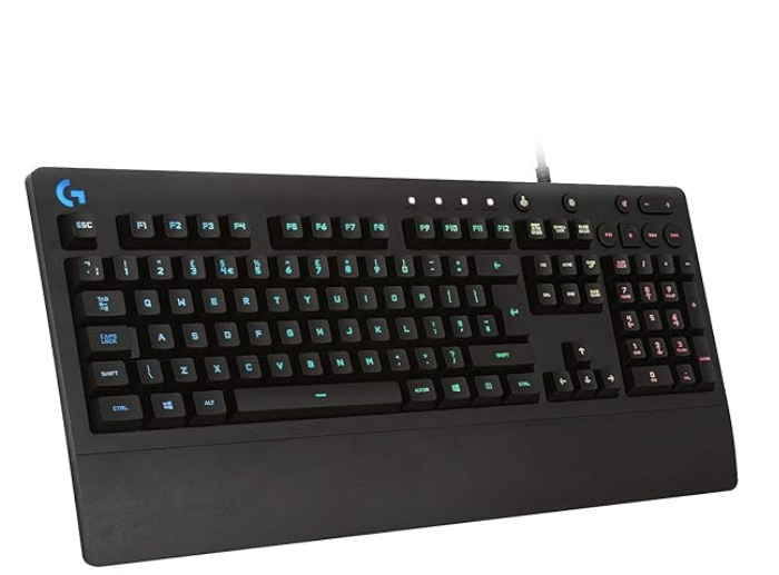 (Open Box) Logitech G213 Prodigy USB Gaming Keyboard, LIGHTSYNC RGB Backlit Keys, Spill-Resistant, Customizable Keys, Dedicated Multi-Media Keys - Black (Grade - A+)