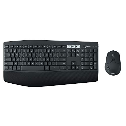 (Open Box) Logitech MK850 Multi-Device Wireless Keyboard and Mouse Set, 2.4GHz Wireless & Bluetooth, Curved Keyframe , 12 Programmable Keys, 3-Year Battery Life, PC/Mac (Grade - A+)