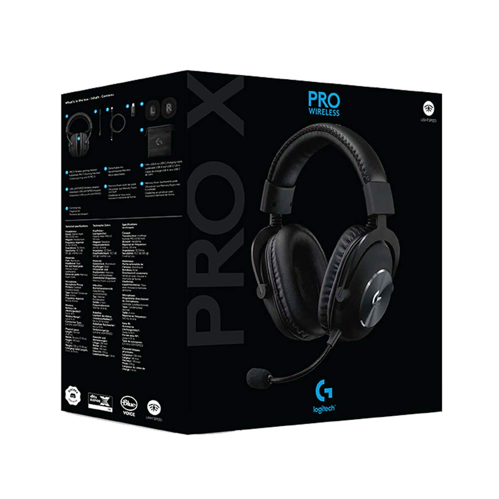 (Open Box) Logitech G Pro X Gaming Wired Over Ear Headphones with Mic Blue Voice DTS Headphone:X 2.0, 50Mm Pro-G Drivers, 2.0 Surround Sound for Esports Gaming, Pc/Ps/Xbox/Vr/Nintendo Switch - (Black) (Grade - A+)